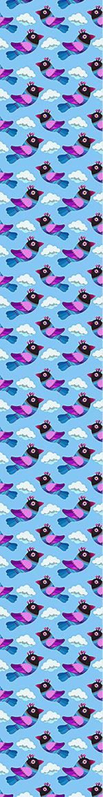 patterned-wallpaper-funny-birds-in-the-clouds