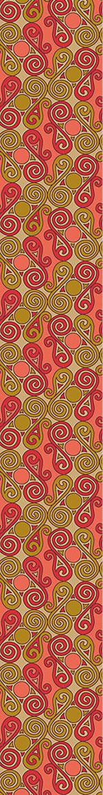 patterned-wallpaper-cucuteni-spirals-orange