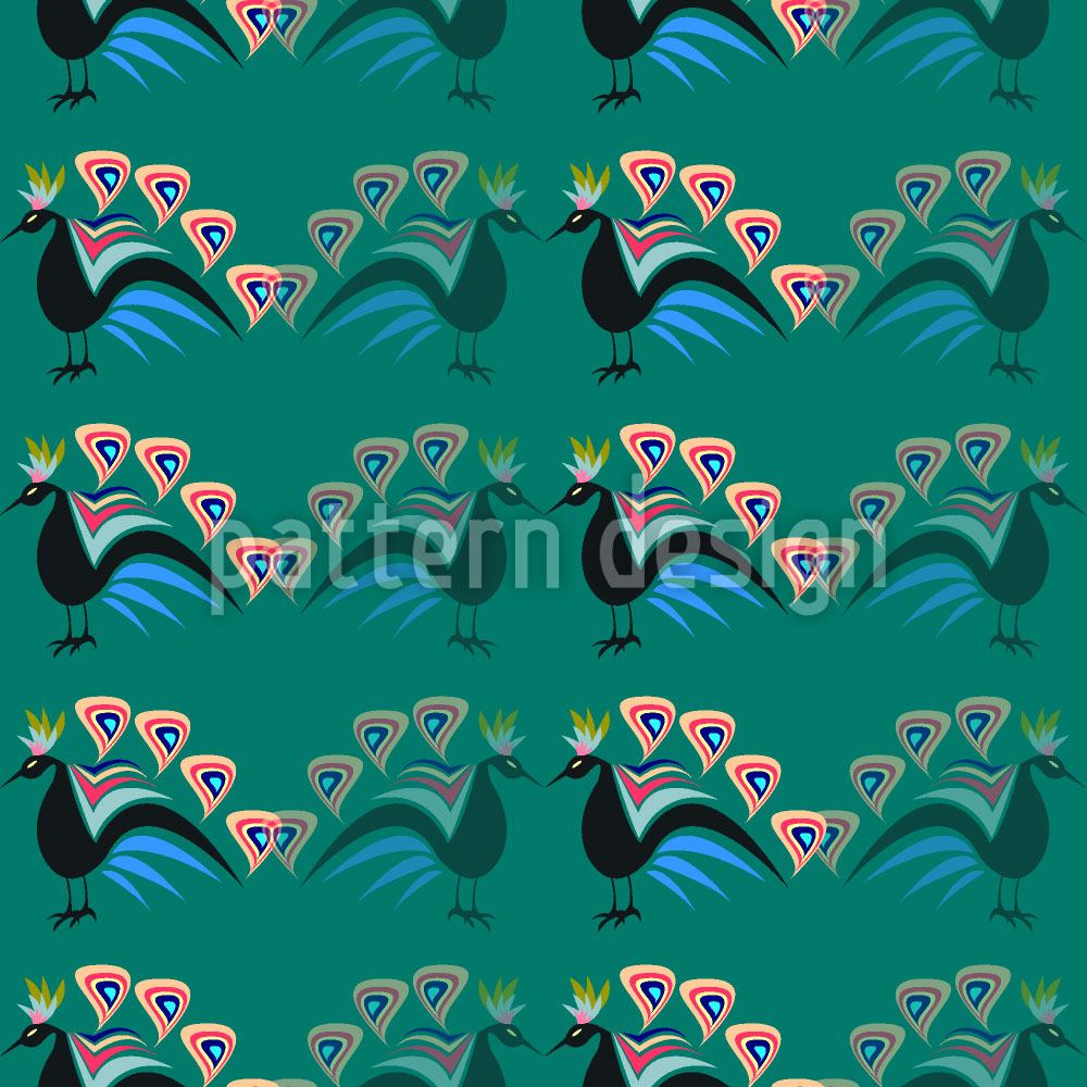 patterned-wallpaper-peacocks-showing-off
