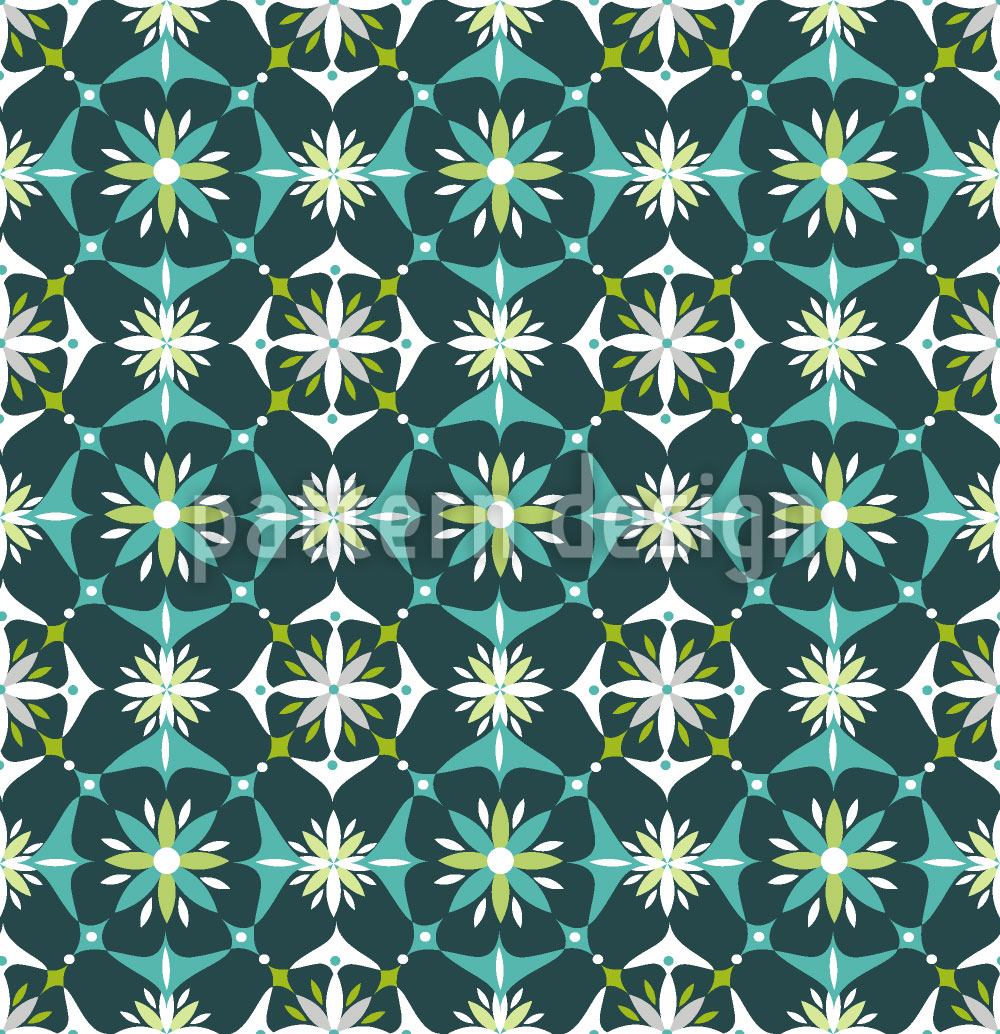 patterned-wallpaper-floral-mosaic-in-spring