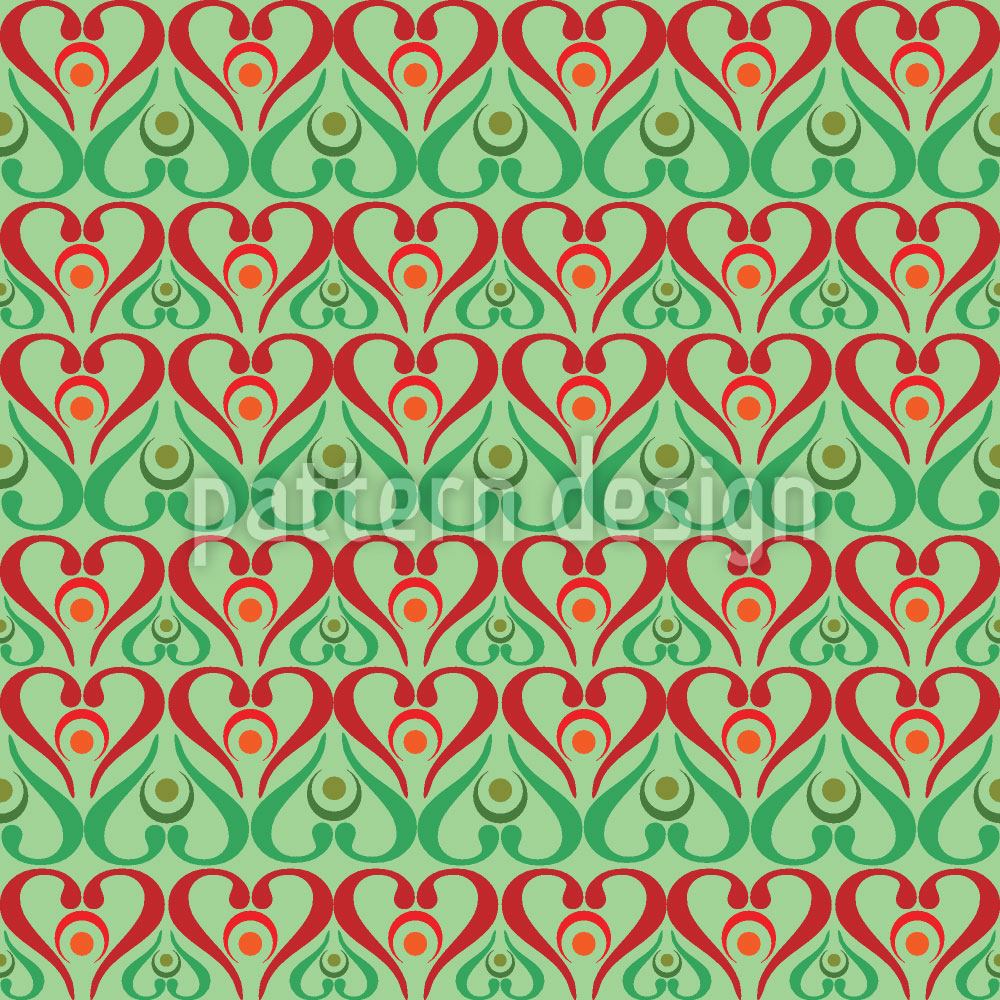 patterned-wallpaper-hearts-on-green