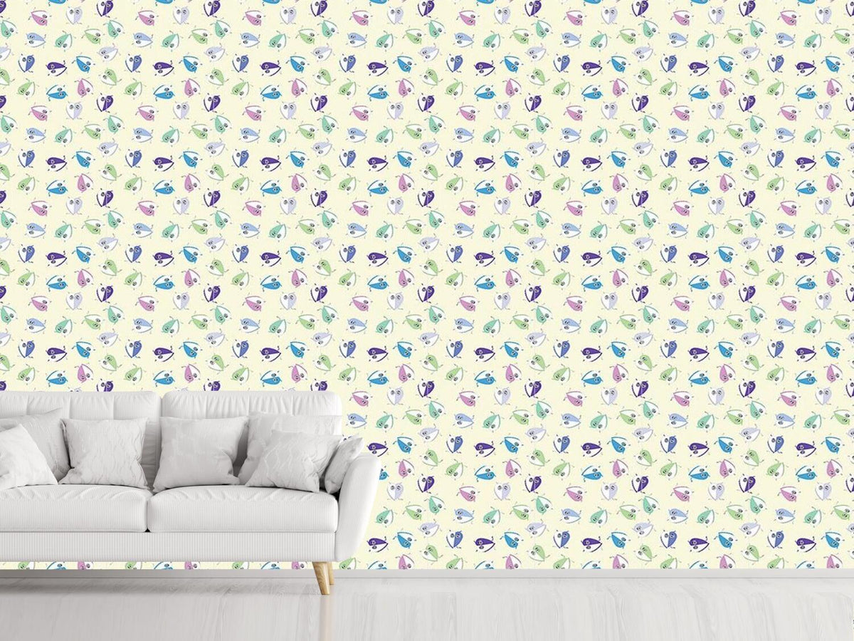 patterned-wallpaper-owls-with-heart
