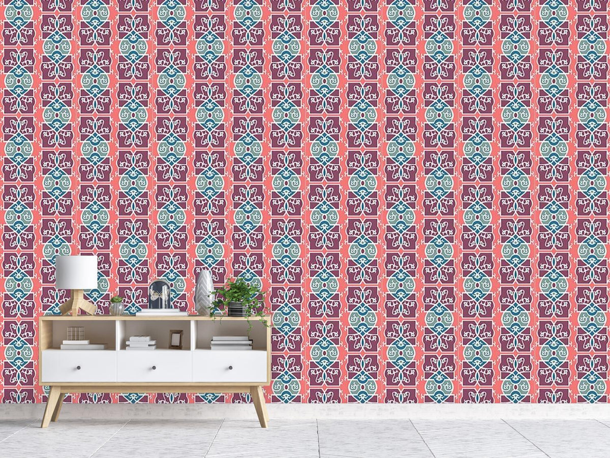 patterned-wallpaper-romanesque-fresco
