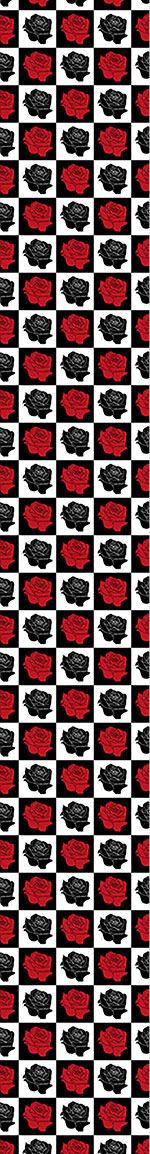 patterned-wallpaper-chess-board-with-roses