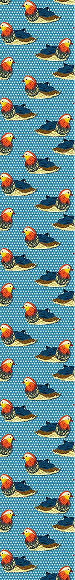 patterned-wallpaper-mandarin-ducks-on-polkadots