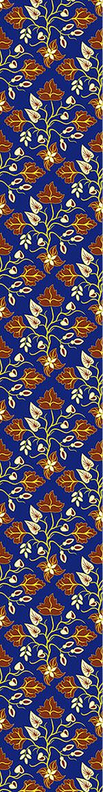 patterned-wallpaper-ethno-leaves-blue