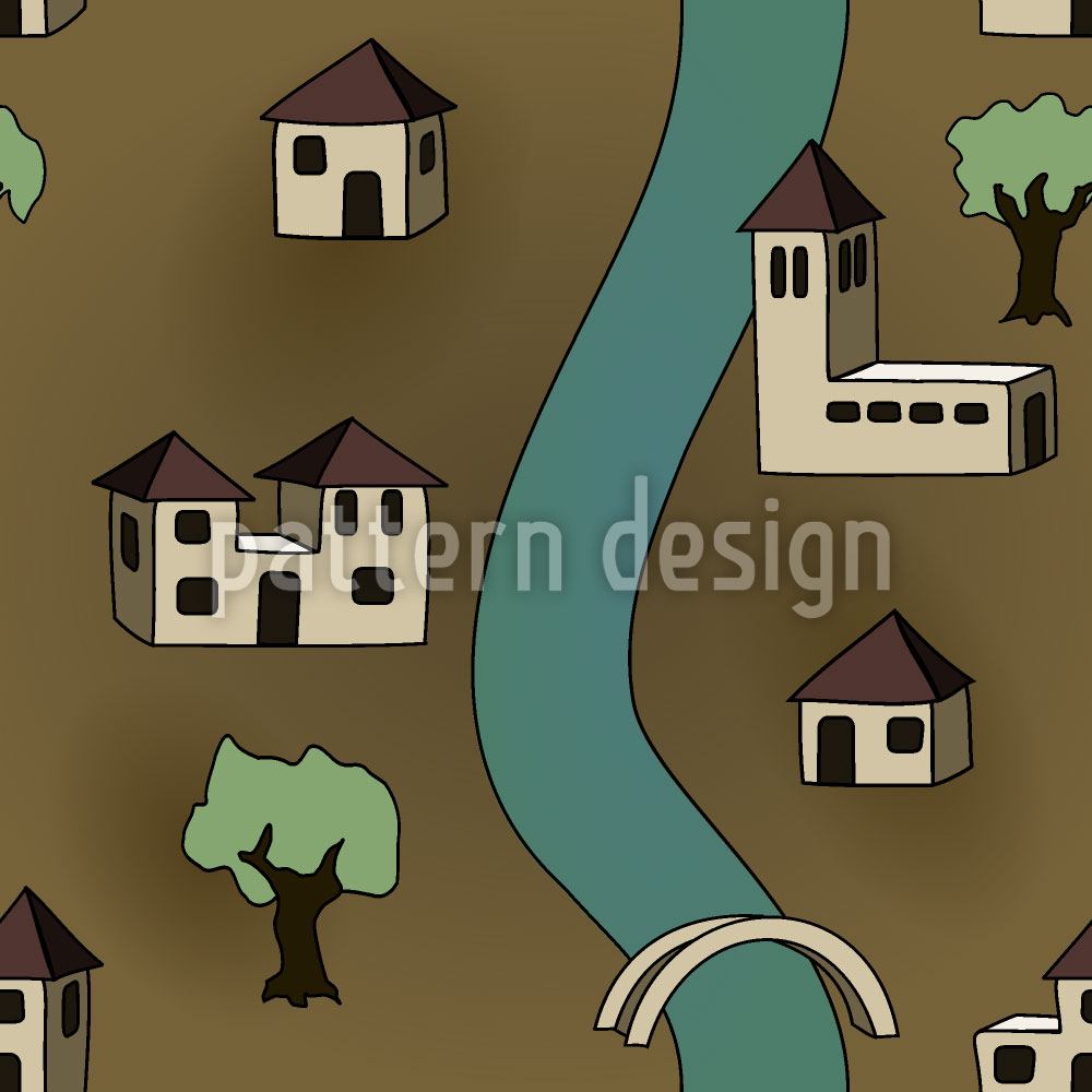 patterned-wallpaper-village-without-people