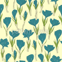 patterned-wallpaper-crocus-flowers