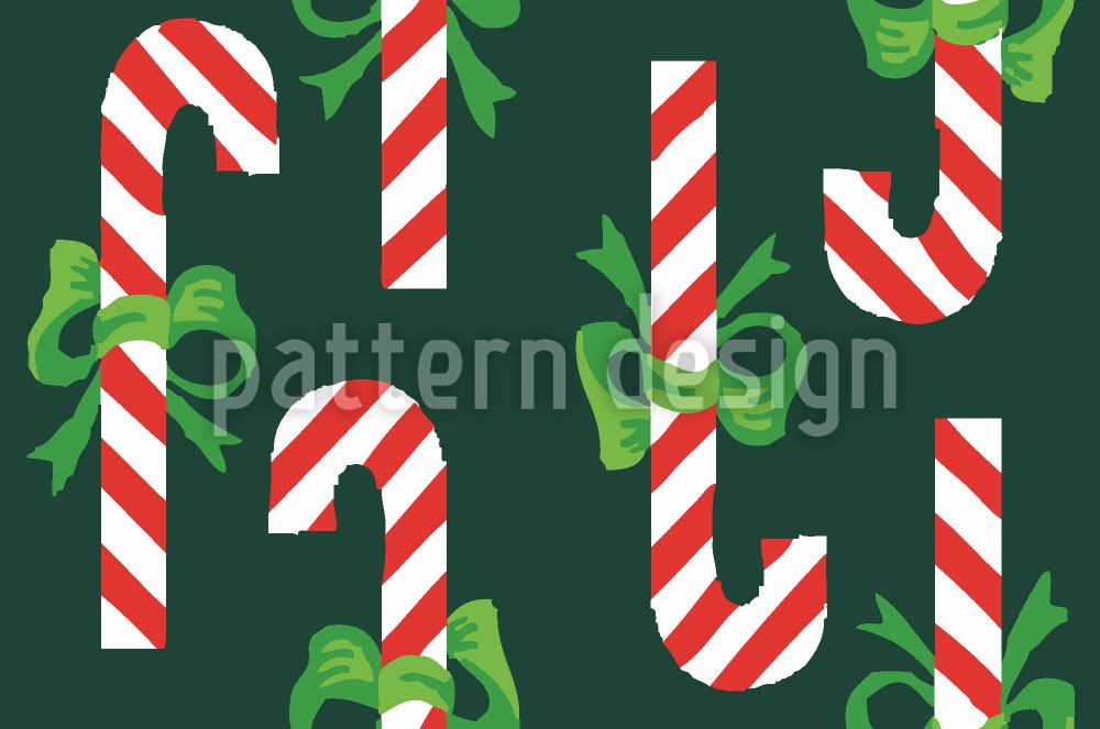 patterned-wallpaper-candy-canes-green