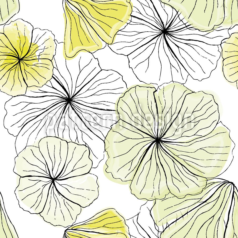 patterned-wallpaper-hibiscus-blossoms