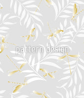 patterned-wallpaper-golden-dragonflies