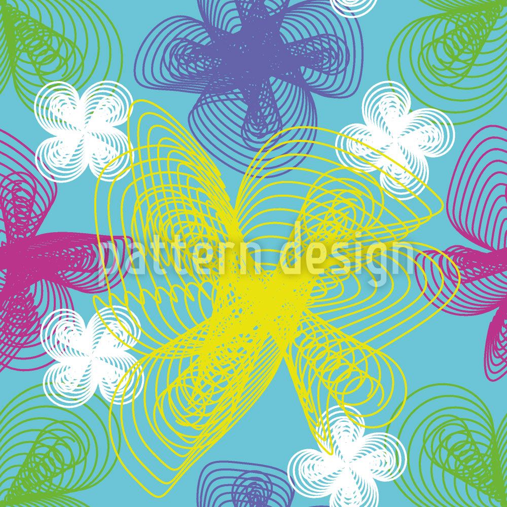 patterned-wallpaper-spiral-flowers