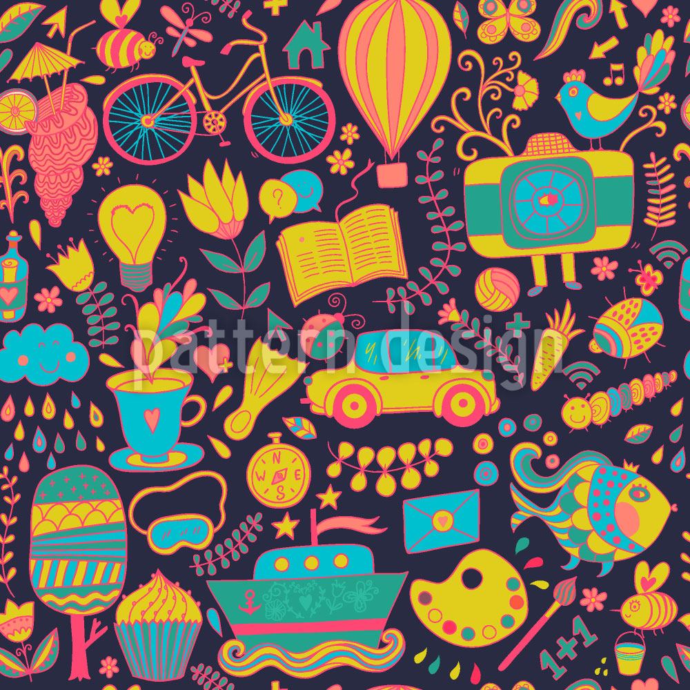 patterned-wallpaper-funny-leisure-time-at-night