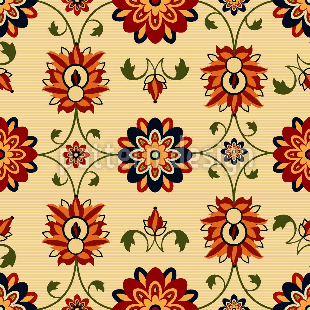 patterned-wallpaper-wall-flower-damask