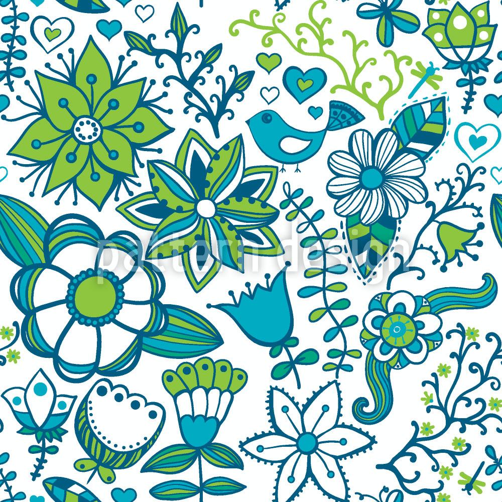 patterned-wallpaper-cool-paradise-flowers