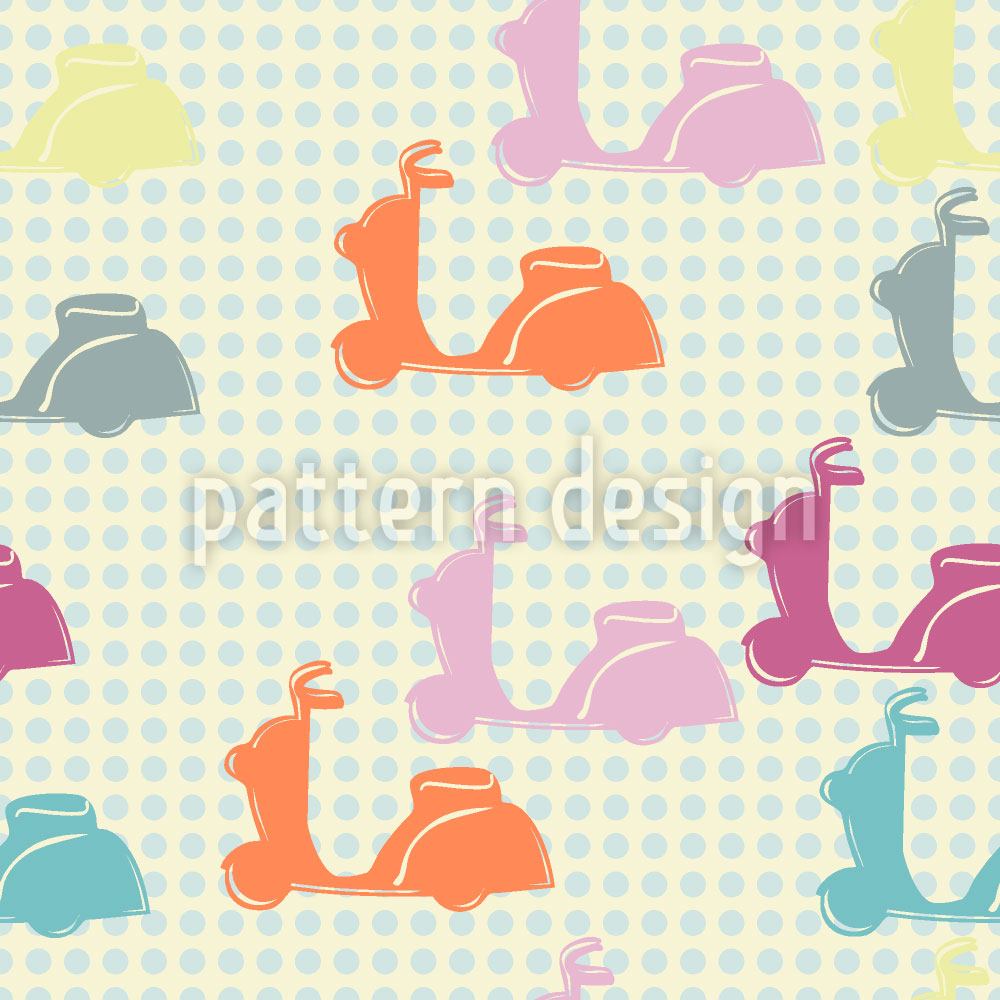 patterned-wallpaper-scooter-with-dots