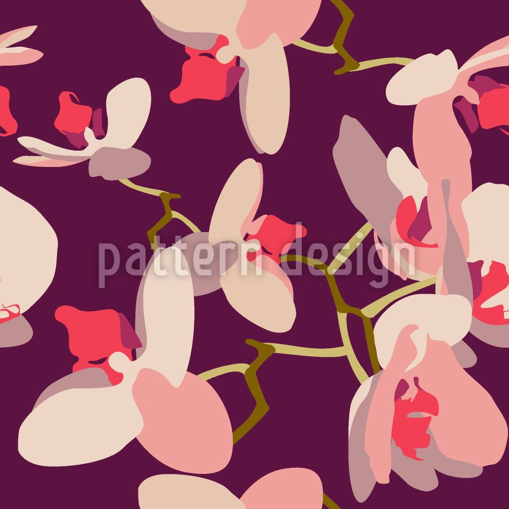 patterned-wallpaper-orchids