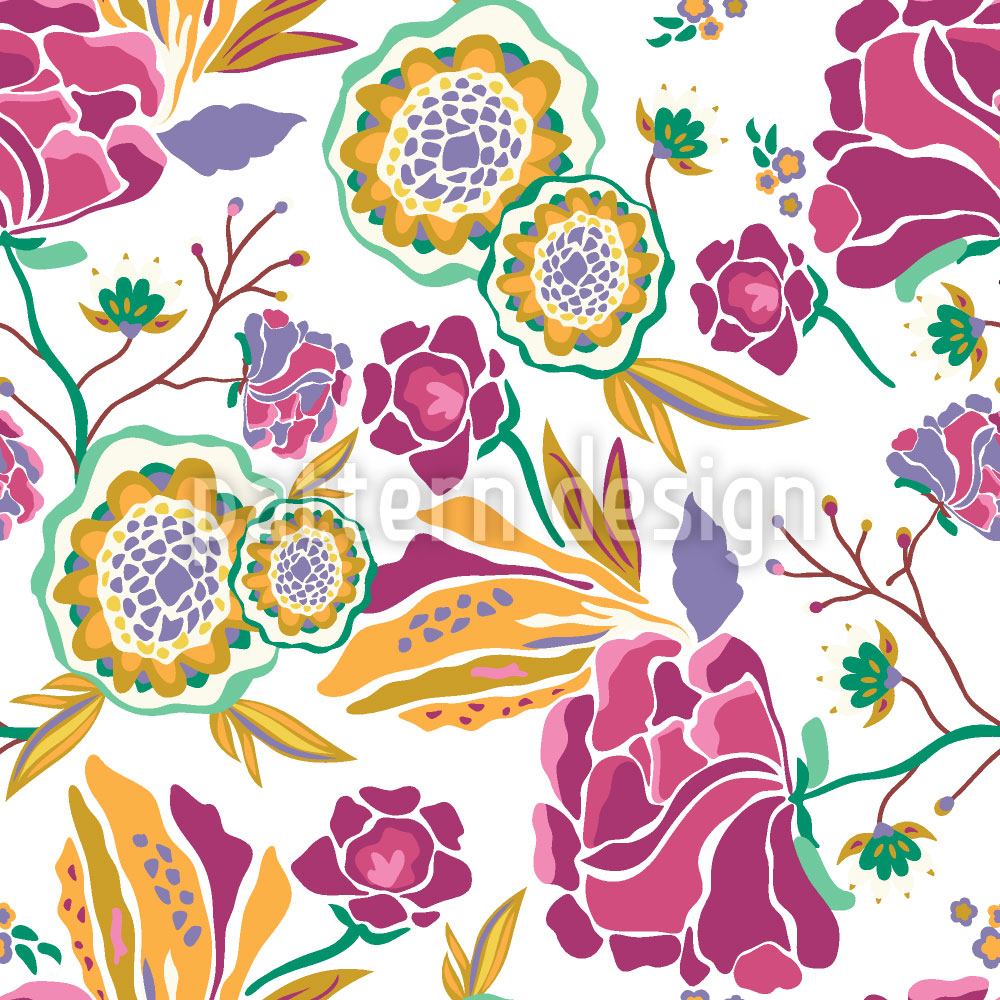 patterned-wallpaper-florial-art-at-day