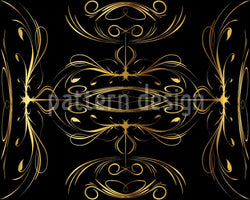 patterned-wallpaper-flourishes-in-gold