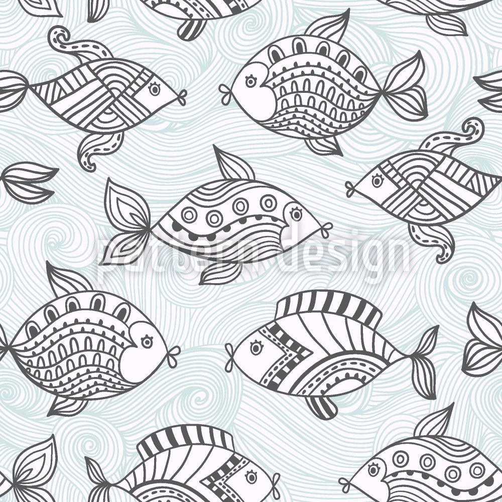 patterned-wallpaper-fishpond