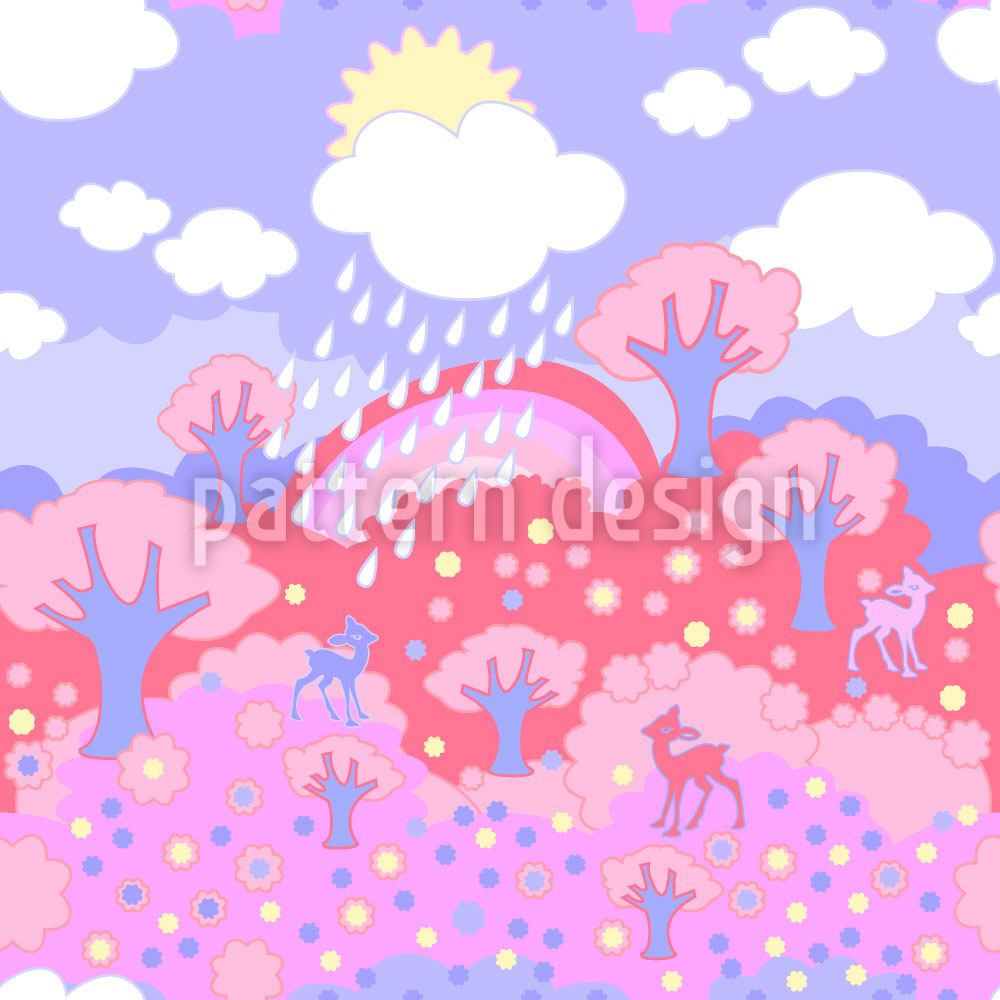 patterned-wallpaper-rainbow-wonderland-pink