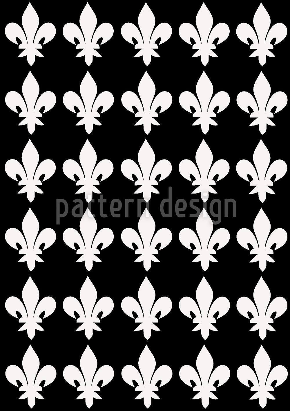 patterned-wallpaper-fleur-de-lys-at-night