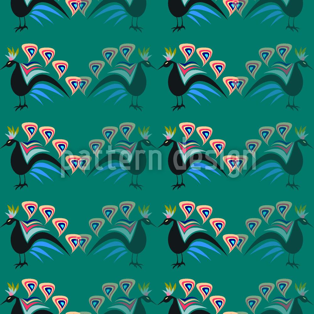 patterned-wallpaper-peacocks-showing-off