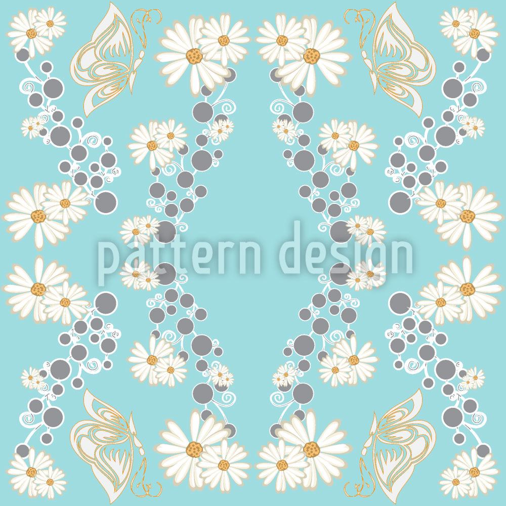 patterned-wallpaper-butterfly-and-daisy