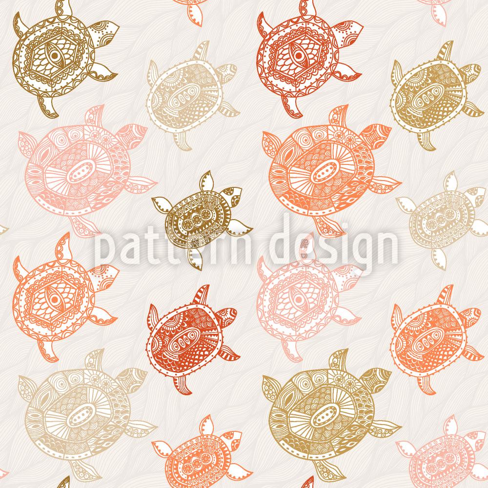 patterned-wallpaper-sea-turtles-travel-in-atumn