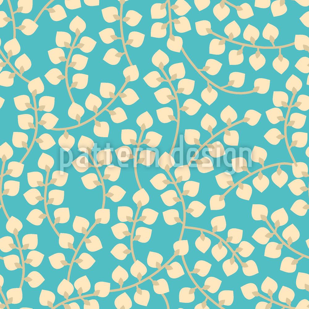 patterned-wallpaper-blue-with-yellow-branches