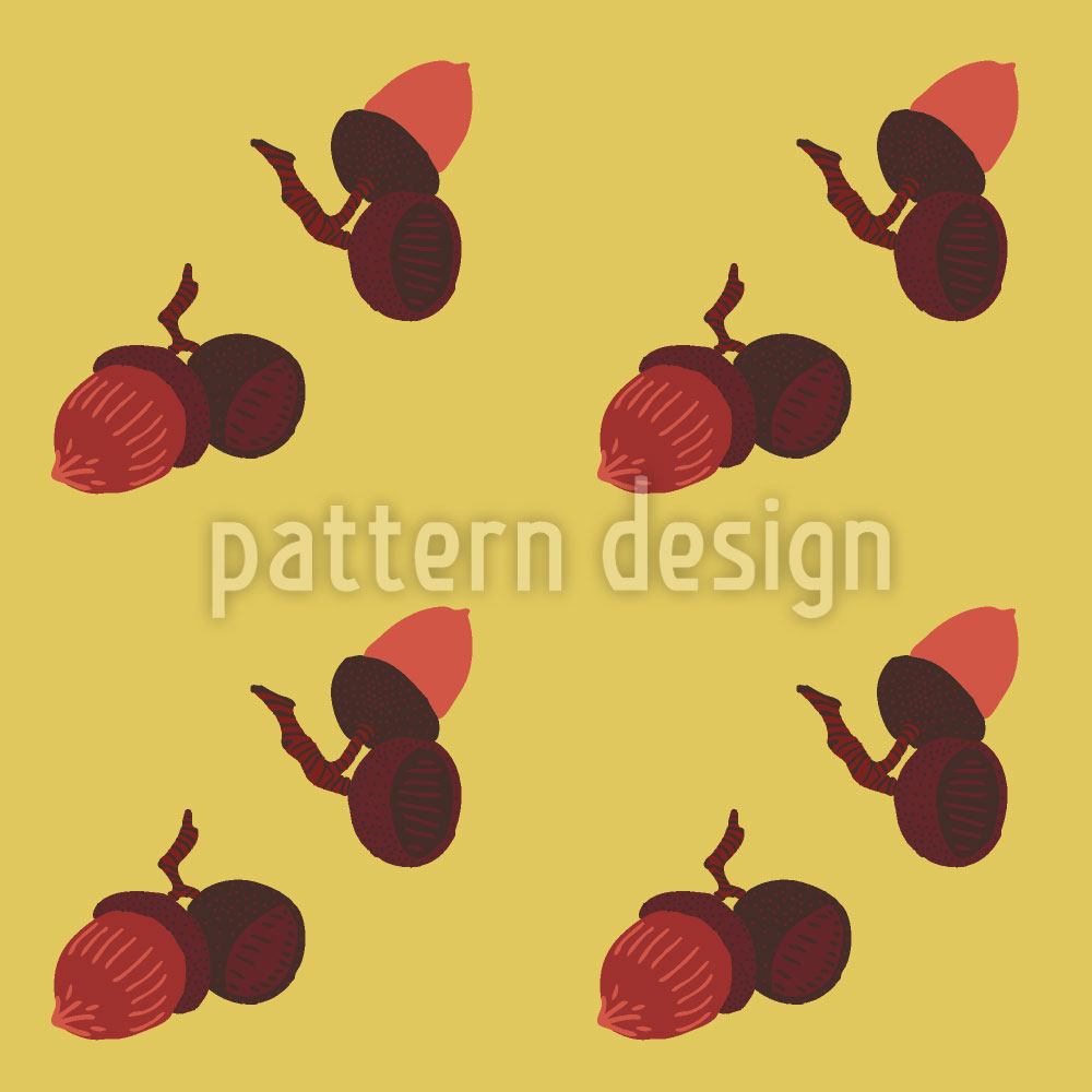 patterned-wallpaper-acorns