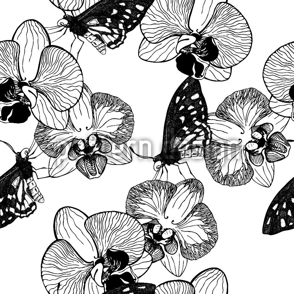 patterned-wallpaper-orchid-and-butterfly