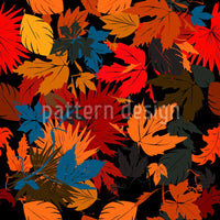 patterned-wallpaper-leaves-in-the-bed