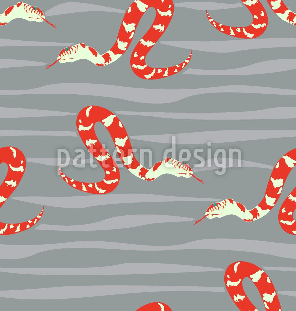 patterned-wallpaper-water-snakes-red