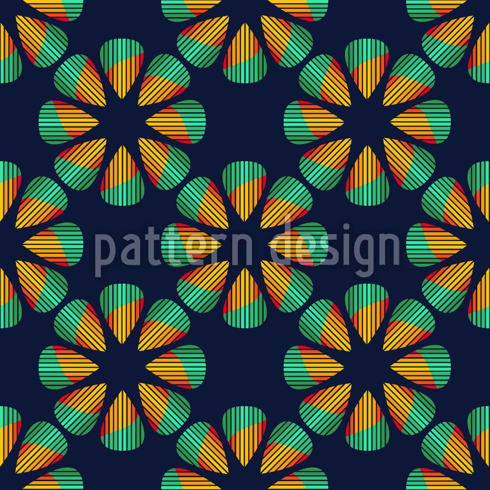 patterned-wallpaper-metal-flowers