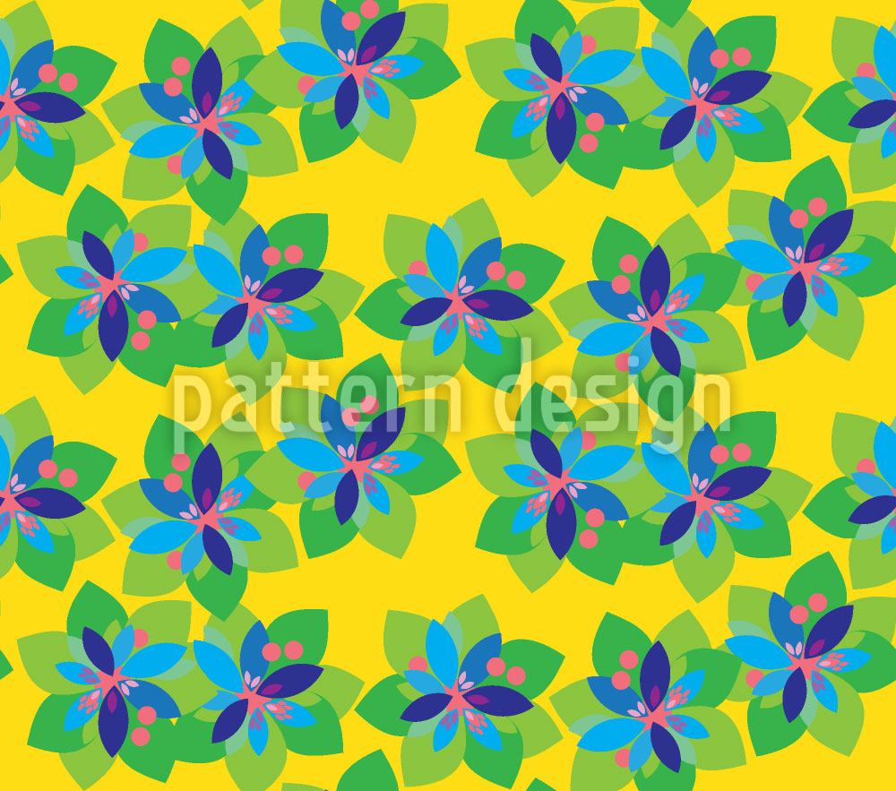 patterned-wallpaper-tropical-paper-flowers