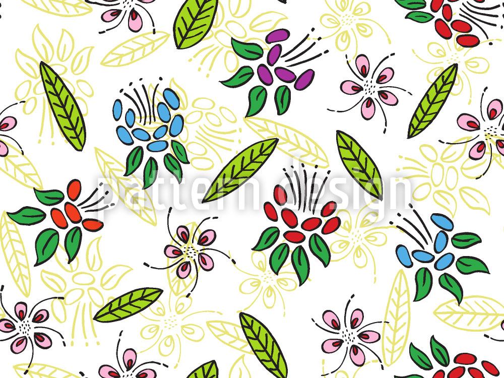 patterned-wallpaper-exotic-florets