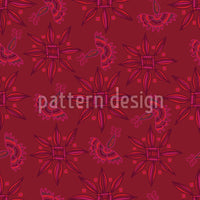 patterned-wallpaper-flora-in-cranberry