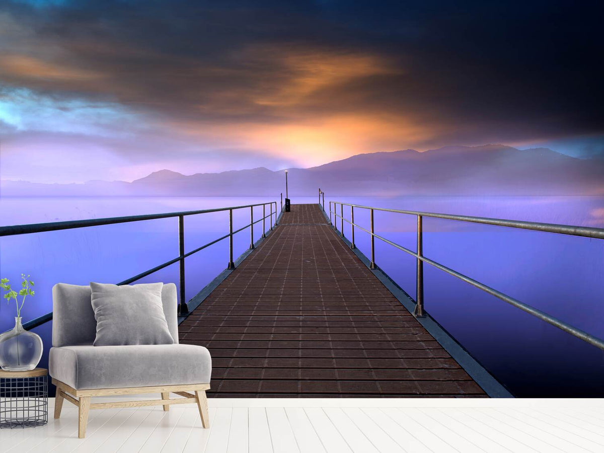 photo-wallpaper-pier-at-sunset-x