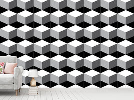 patterned-wallpaper-cube-on-black