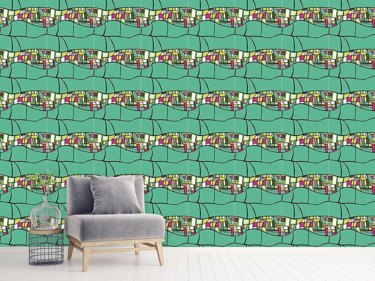 patterned-wallpaper-stilismo-turqoise