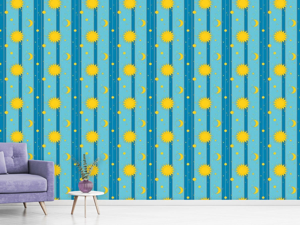 patterned-wallpaper-sun-moon-and-stars