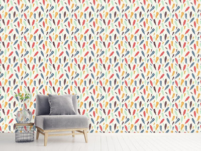 patterned-wallpaper-feathers