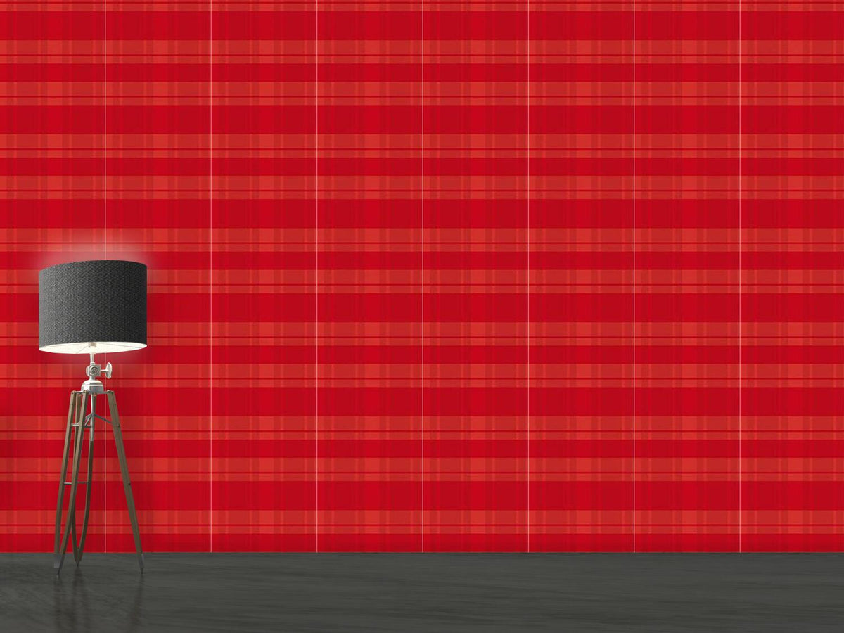 patterned-wallpaper-tartan-red