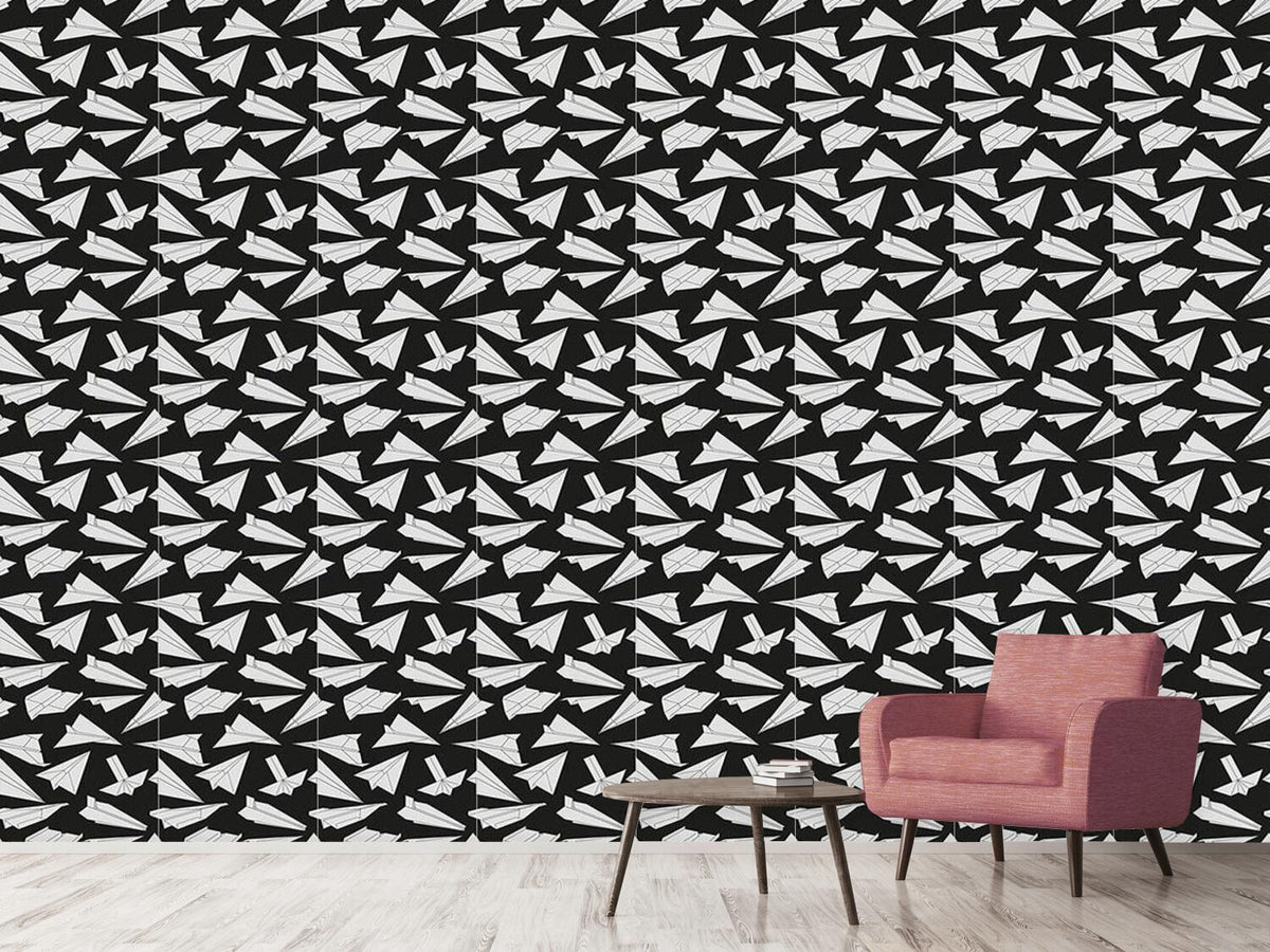 patterned-wallpaper-paper-gliders-in-action