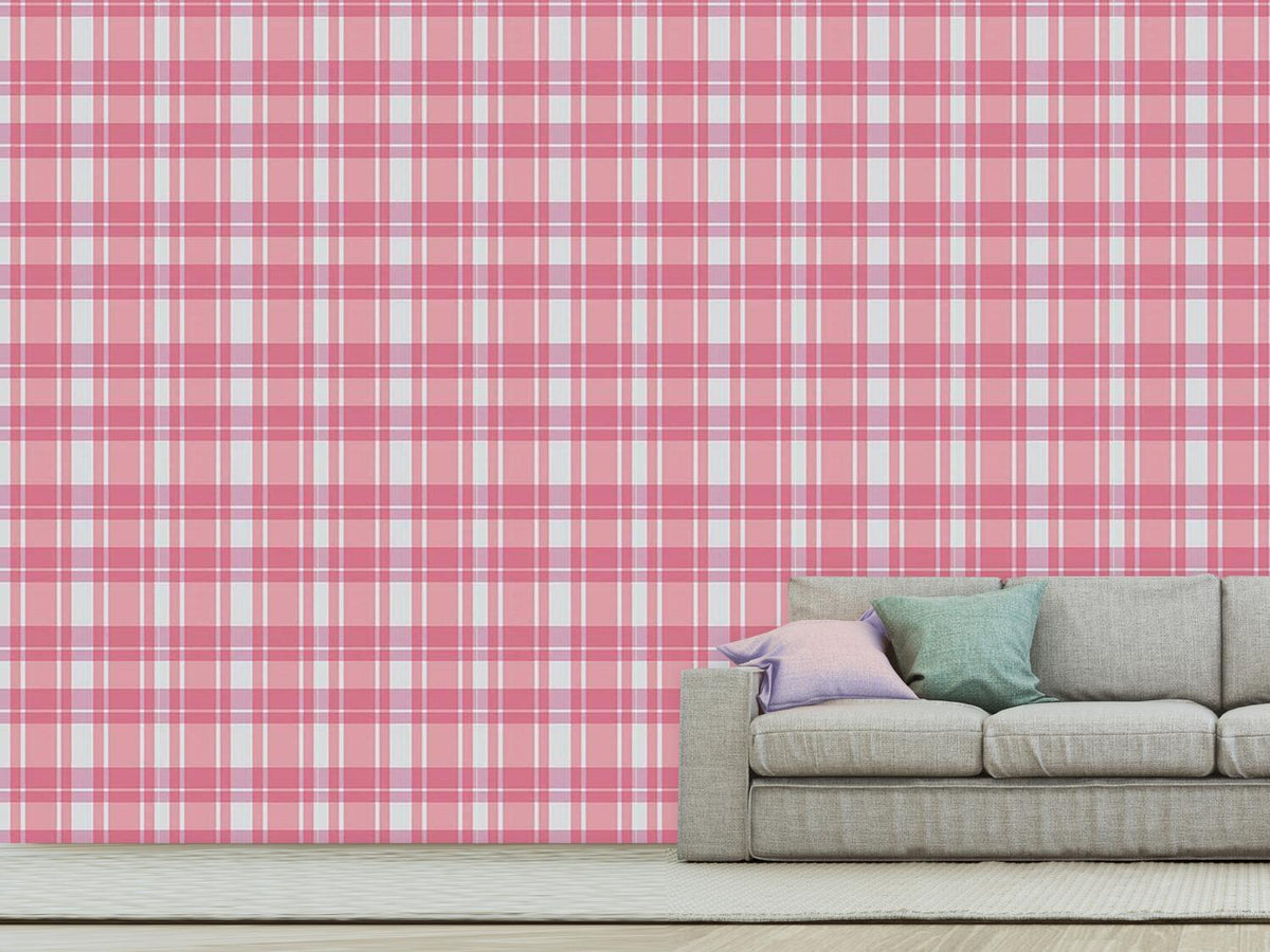 patterned-wallpaper-tartan-pink