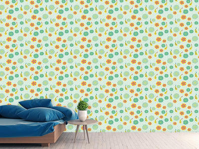 patterned-wallpaper-fishes-and-waterlilies-pattern