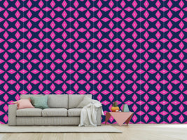 patterned-wallpaper-rhomb-floral