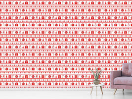 patterned-wallpaper-festive-decorations