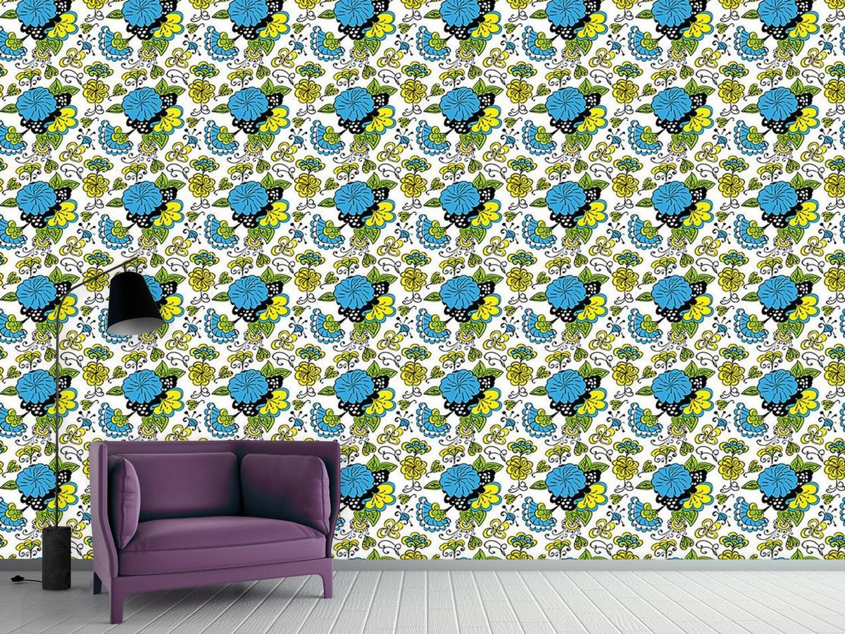 patterned-wallpaper-flower-doodle